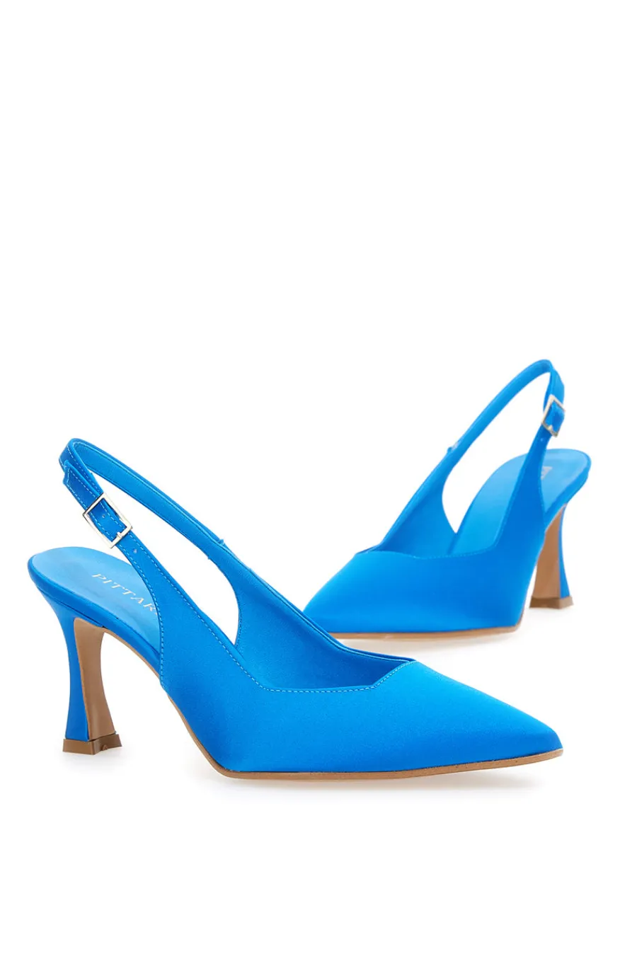 148 Slingback-Pumps aus türkisfarbenem Satin-PITTARELLO COUTURE Online
