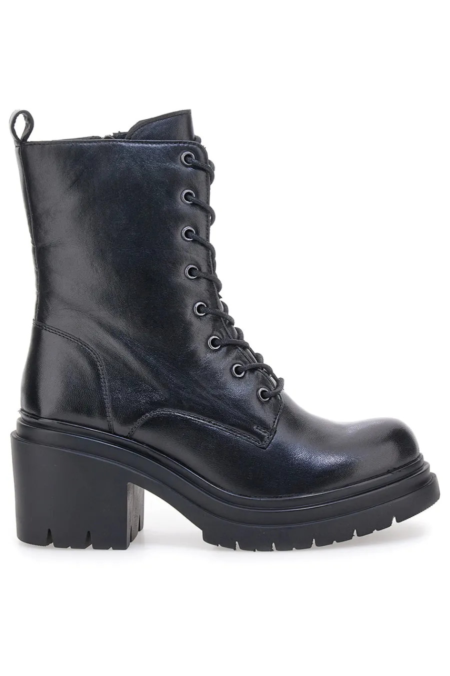 KI4040 e Stiefeletten mit breitem Absatz und Schnürverschluss-PITTARELLO FOCUS Discount