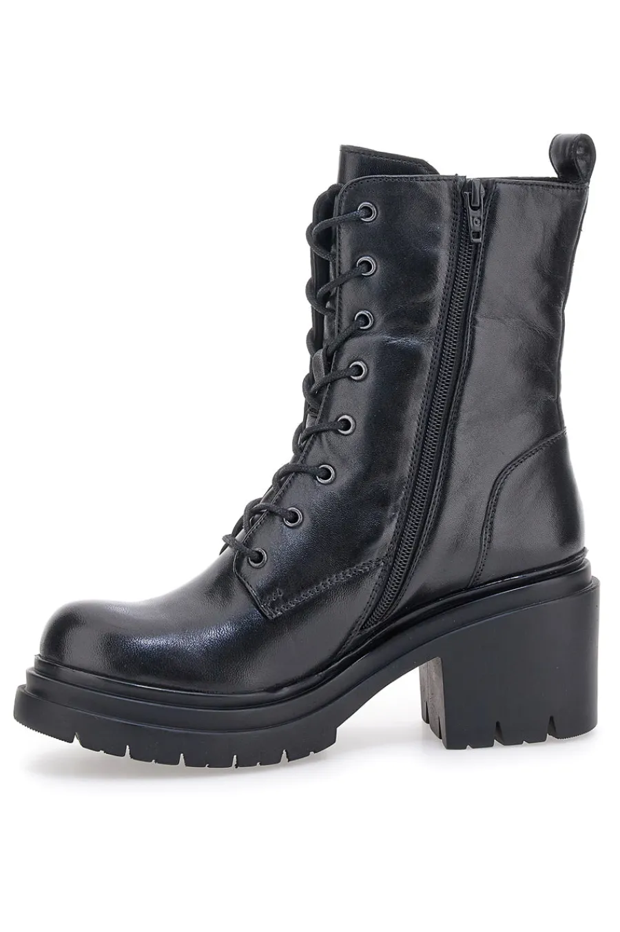 KI4040 e Stiefeletten mit breitem Absatz und Schnürverschluss-PITTARELLO FOCUS Discount