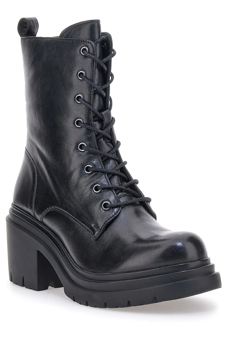KI4040 e Stiefeletten mit breitem Absatz und Schnürverschluss-PITTARELLO FOCUS Discount