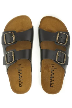 335A20630SR doppelter Riemen dunkelbraun Hausschuhe-PITTARELLO TIERRA Clearance