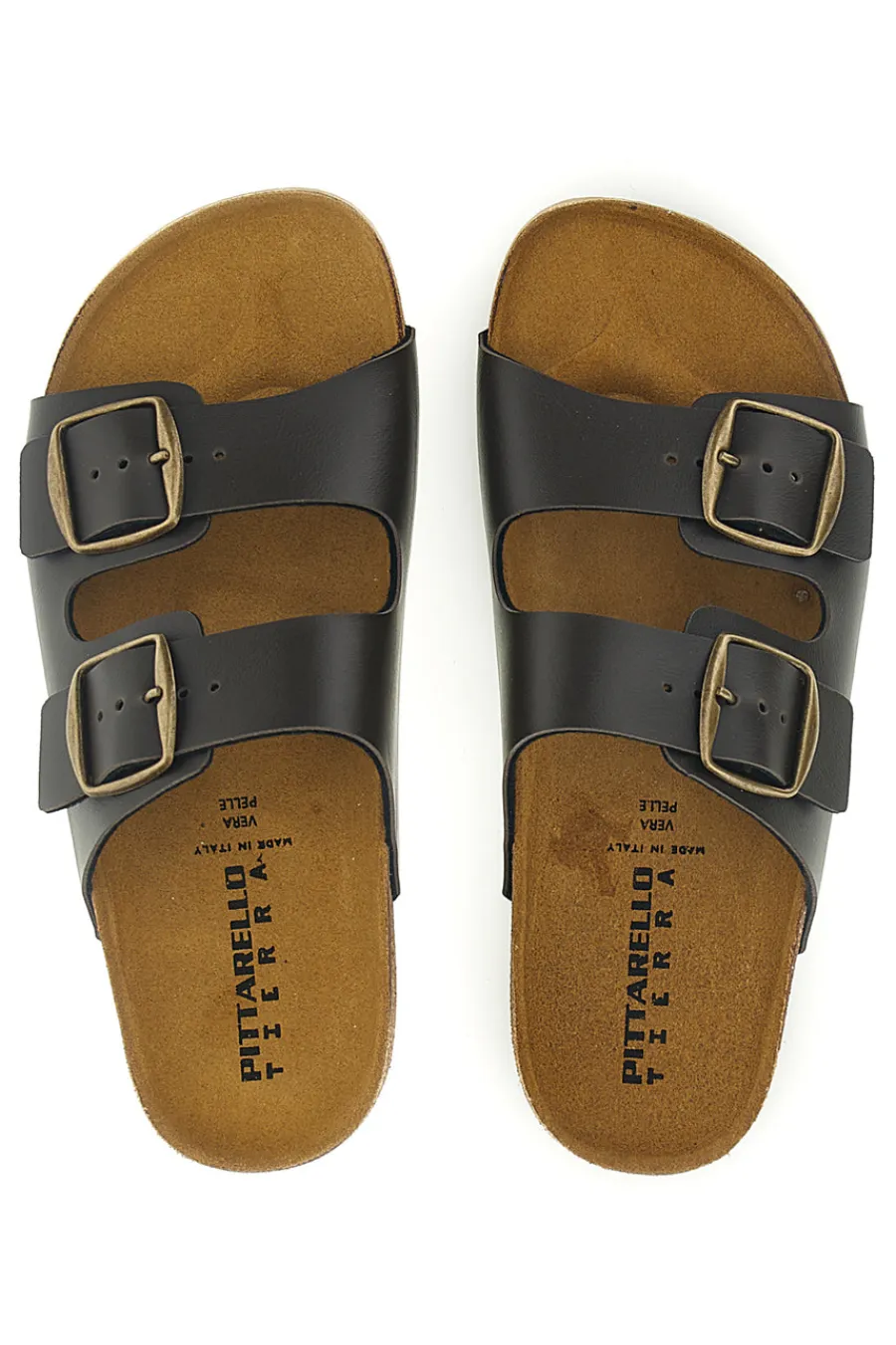 335A20630SR doppelter Riemen dunkelbraun Hausschuhe-PITTARELLO TIERRA Clearance