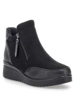 MIN63 e Stiefeletten mit seitlichem Reißverschluss und weicher Innensohle-PLOCADI Discount