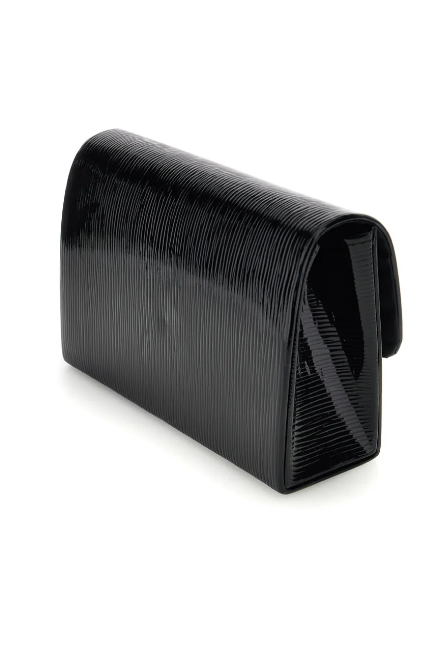 Pochette nera con fibbia gioiello Nbg SERA/3512