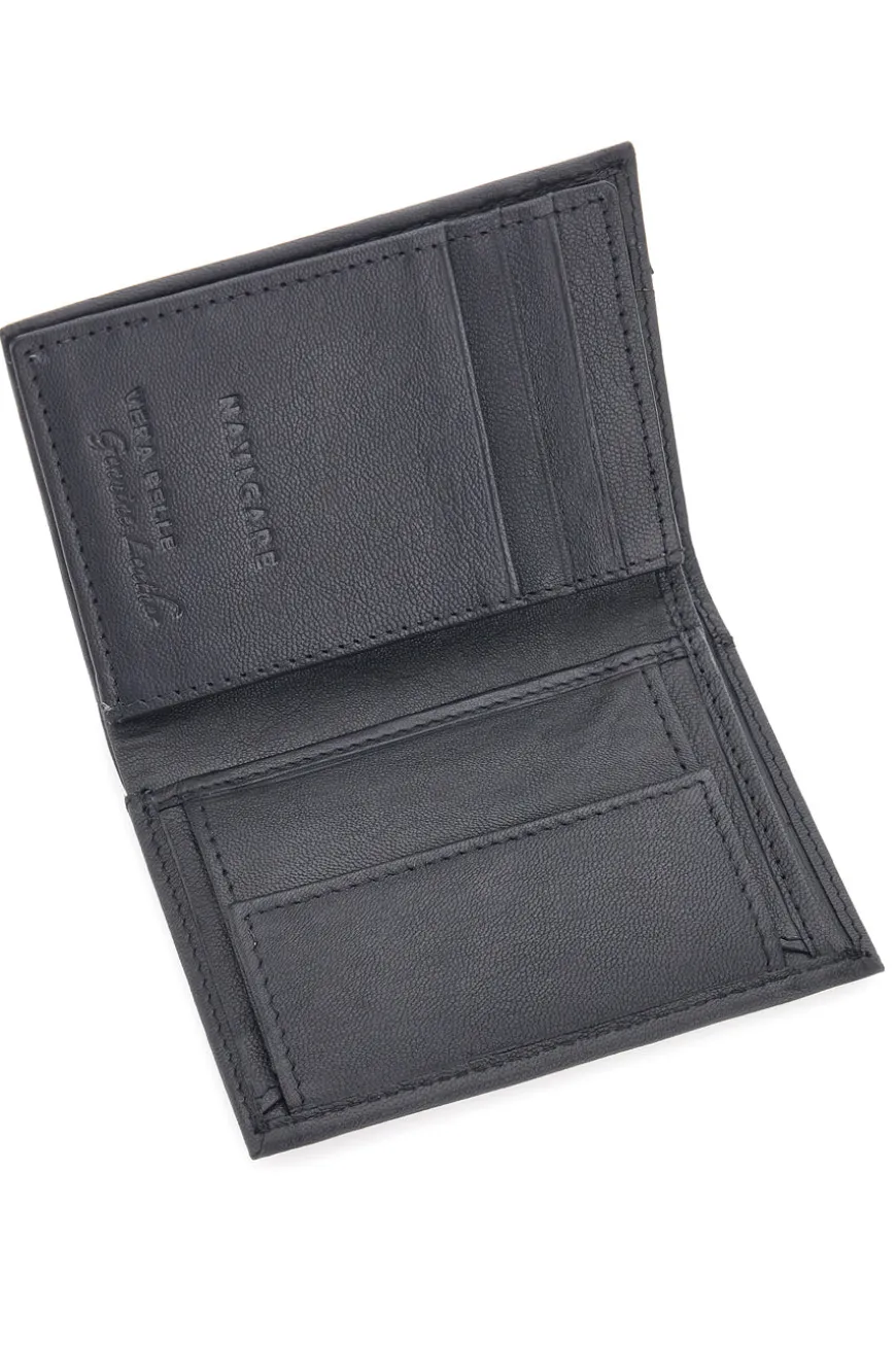 Portafoglio a Libro Nero con Porta Monete NAVIGARE PF881-48