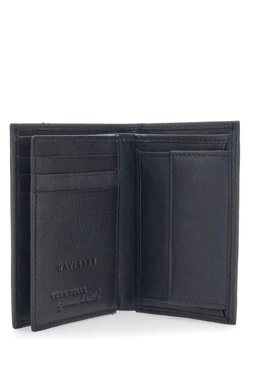 Portafoglio a Libro Nero con Porta Monete NAVIGARE PF881-48