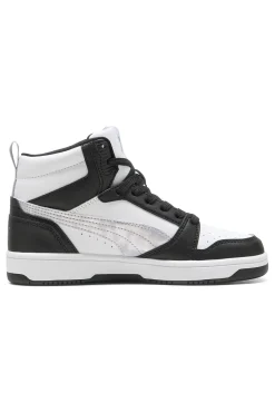 Rebound V6 Mid Space Belle Jr – Schwarze und weiße High-Top-Sneaker mit schillernden Details-PUMA Clearance