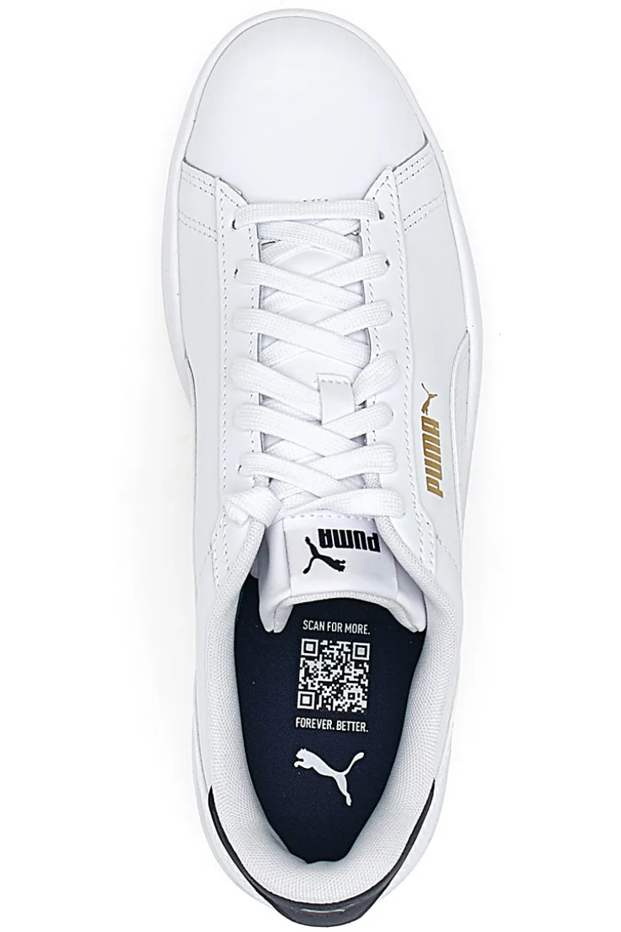 Puma Smash 3.0 L Weiße Turnschuhe mit Schnürsenkeln