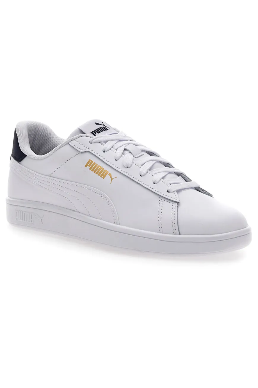 Puma Smash 3.0 L Weiße Turnschuhe mit Schnürsenkeln