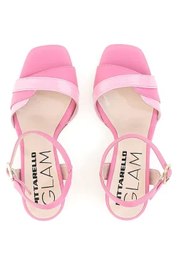 Rosa Sandalen mit Riemen und Absatz 8,5 5548-PITTARELLO GLAM