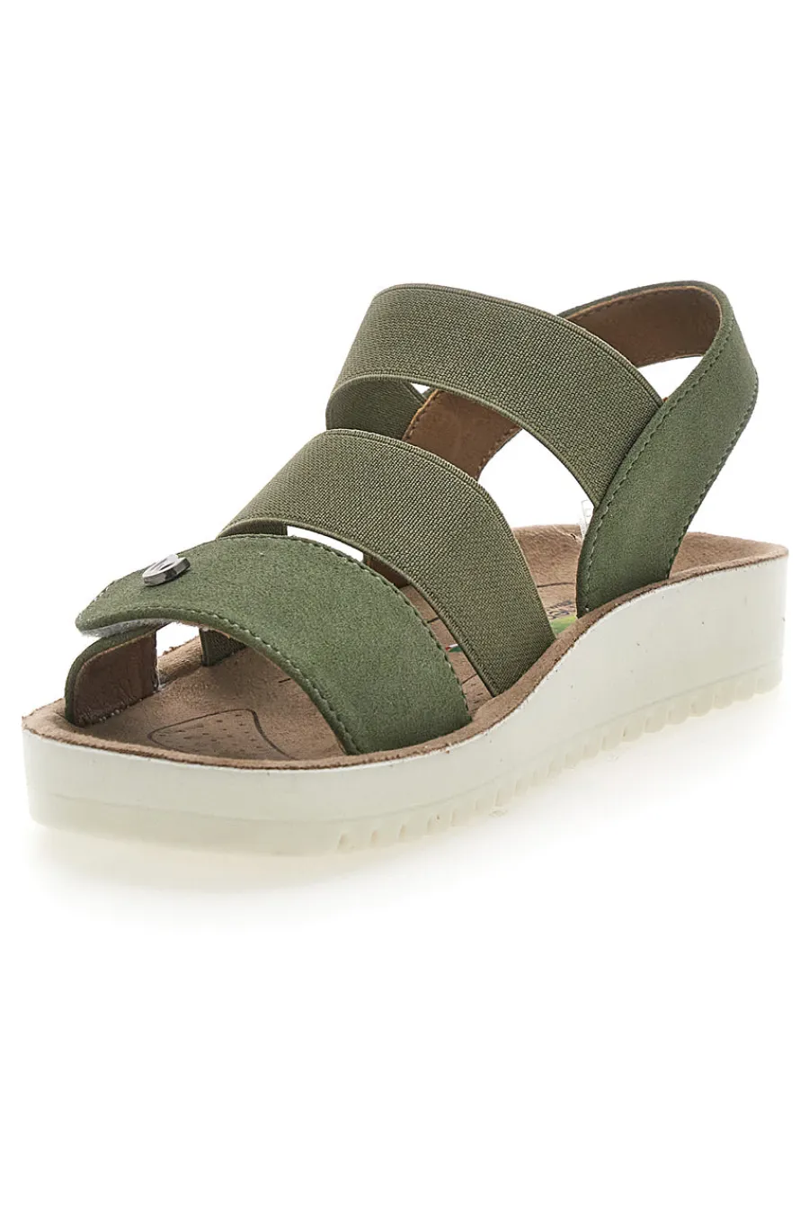 Sandalen mit elastischem Grün J526201-ECO BIO New