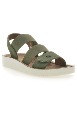 Sandalen mit elastischem Grün J526201-ECO BIO New