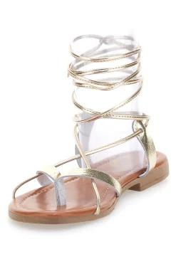 Sandali alla Schiava in Vera Pelle color Platino 711-PRIMA RIGA