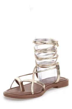 Sandali alla Schiava Platino con Infradito e Tomaia in Pelle A6700103-PITTARELLO SUN New