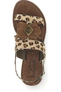 Sandali animalier in vera pelle con frange IF10277-PITTARELLO LOOK New