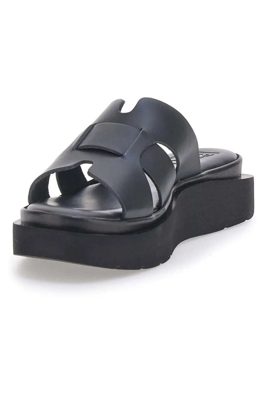 Sandali Aperti Neri in Vera Pelle con Platform 5983-PITTARELLO ROCK Clearance