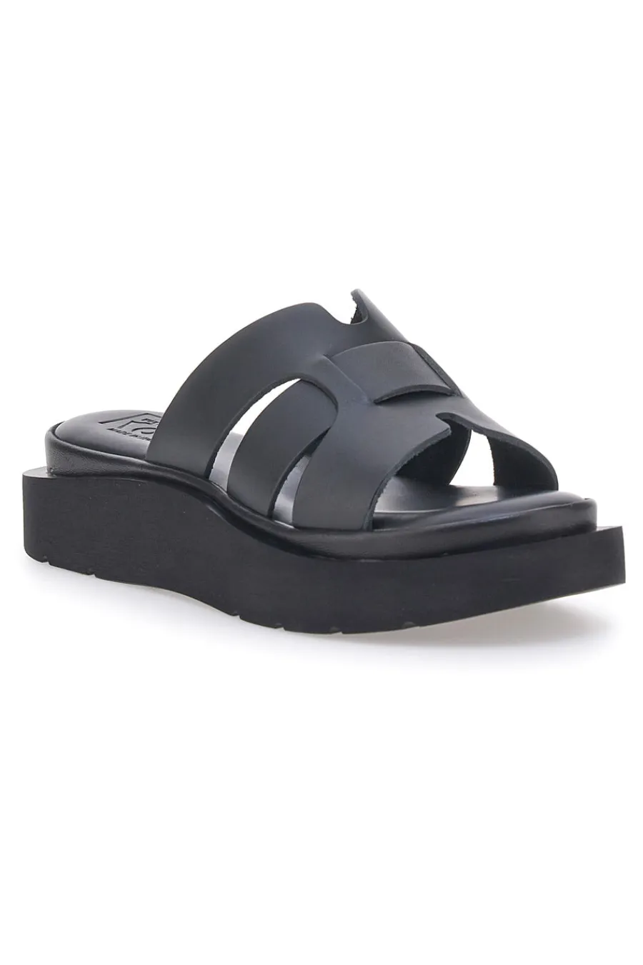 Sandali Aperti Neri in Vera Pelle con Platform 5983-PITTARELLO ROCK Clearance