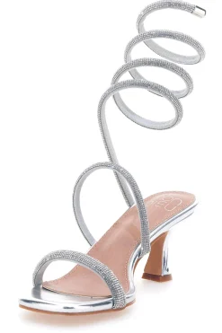 Sandali con strass e laccio a spirale 1614-MON DIEU Sale