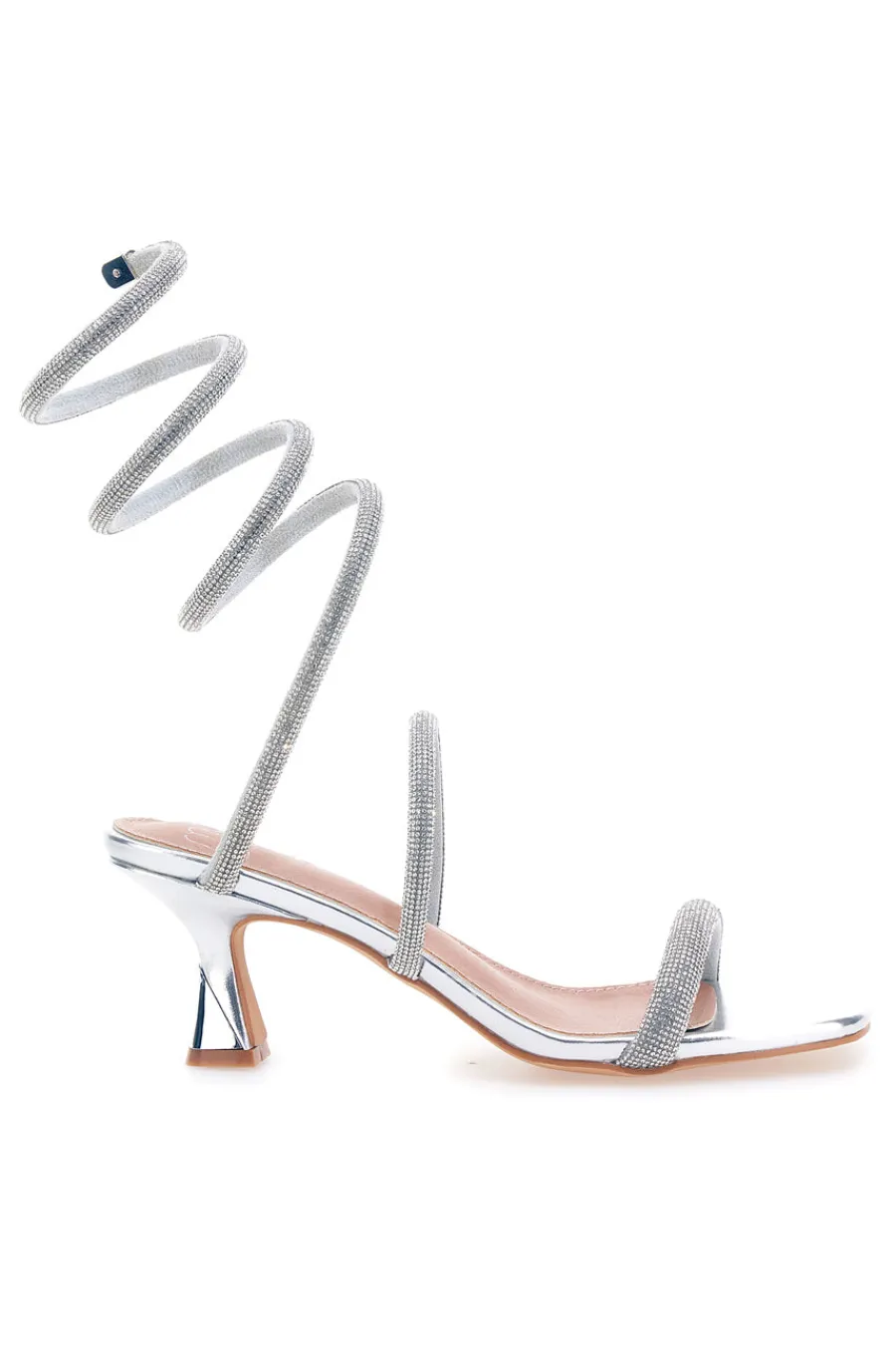 Sandali con strass e laccio a spirale 1614-MON DIEU Sale