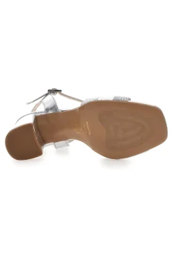Sandali Argento con Tacco Comodo e Punta Squadrata PITTARELO GLAM 5548-PITTARELLO GLAM Outlet