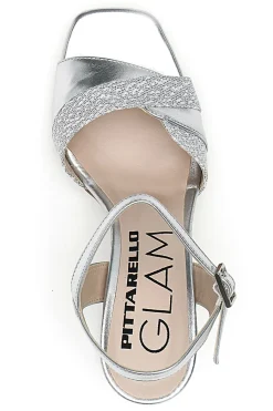 Sandali Argento con Tacco Comodo e Punta Squadrata PITTARELO GLAM 5548-PITTARELLO GLAM Outlet