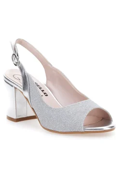 Sandali Argento Con Tacco e Cinturino Sling-back 916-PITTARELLO GLAM Online
