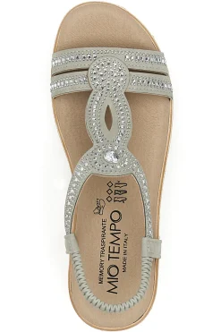 Sandali bassi con strass LR253420-MIO TEMPO Sale