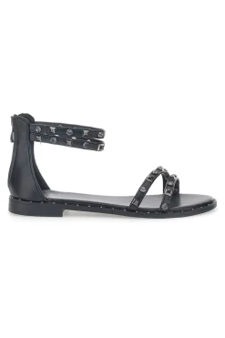 Sandali Bassi Neri con Borchie Me & Me 2535-ME u0026 ME Hot