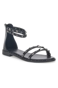 Sandali Bassi Neri con Borchie Me & Me 2535-ME u0026 ME Hot