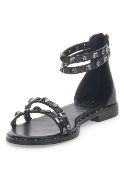 Sandali Bassi Neri con Borchie Me & Me 2535-ME u0026 ME Hot