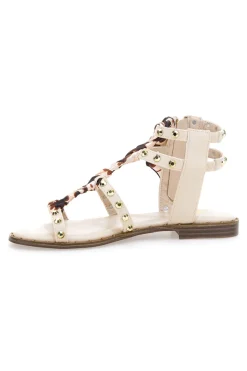 Sandali con borchie e lacci animalier Me & Me 1660-ME u0026 ME New