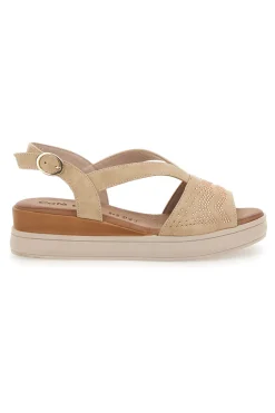 Sandali Beige con Brillantini e Platform CAFE COST 182465148-CAFÈ COST