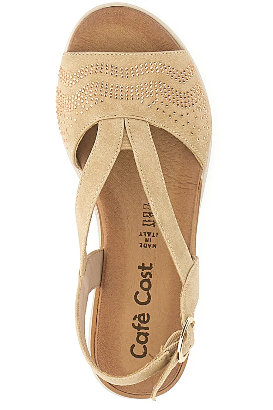 Sandali Beige con Brillantini e Platform CAFE COST 182465148-CAFÈ COST