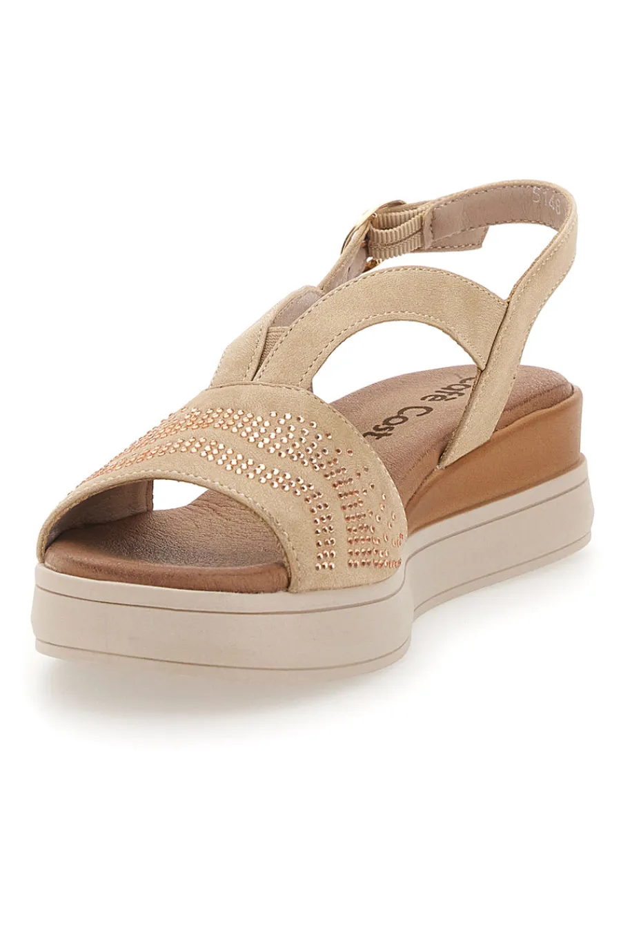 Sandali Beige con Brillantini e Platform CAFE COST 182465148-CAFÈ COST