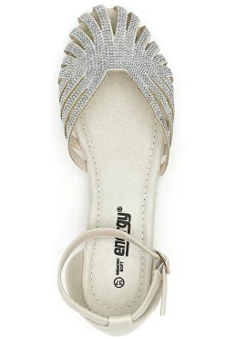 Sandali beige con cinturino e dettagli gioiello E354-ENERGY Best