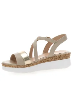 Sandali Beige Con Cinturino e Platform 51301-MARIELLA BURANI Online