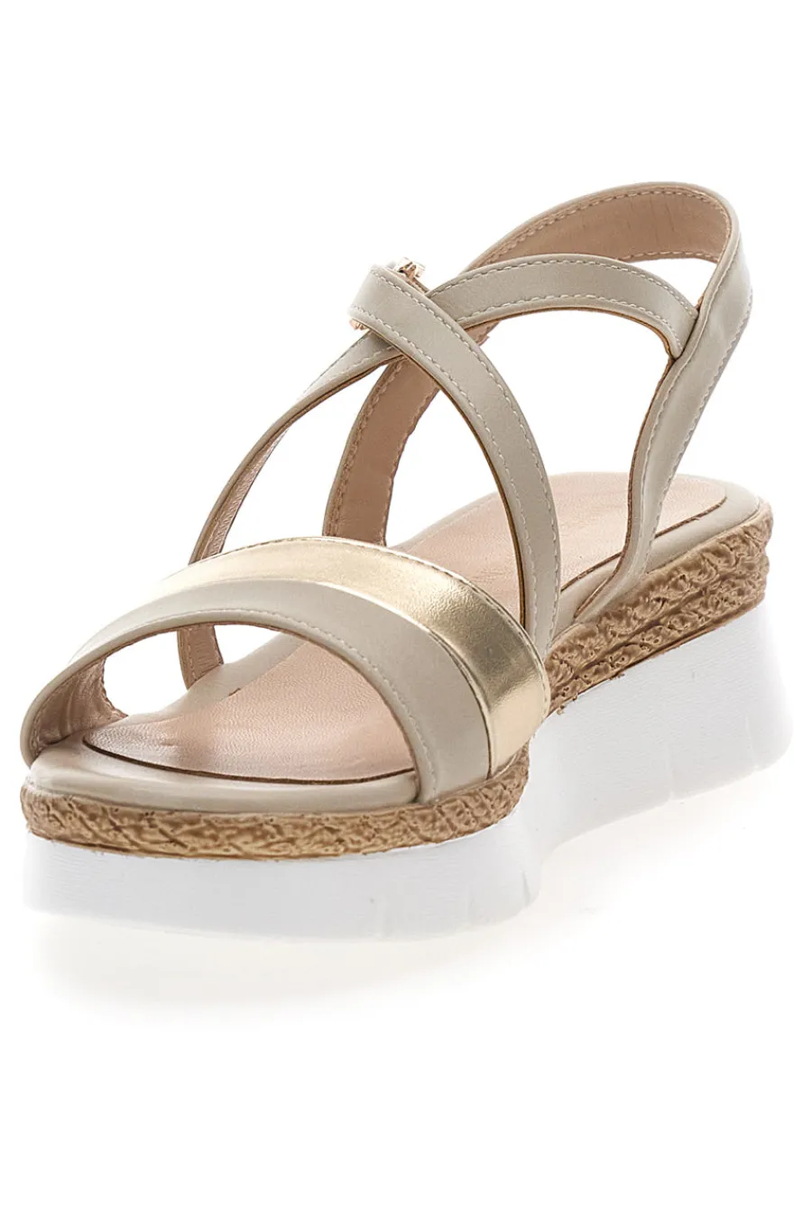 Sandali Beige Con Cinturino e Platform 51301-MARIELLA BURANI Online