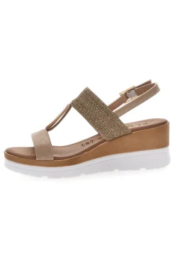 SANDALI BEIGE CON CINTURINO 6 11075116-PLOCADI