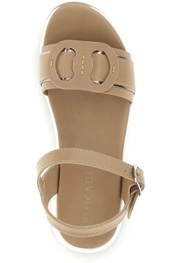Sandali beige con cinturino regolabile suola comfort Bza2423820-PLOCADI Outlet