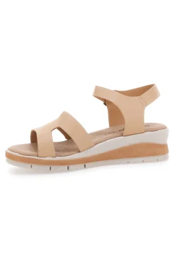 Sandali beige con doppia fibbia e sottopiede in vera pelle 404-BIO UP Online