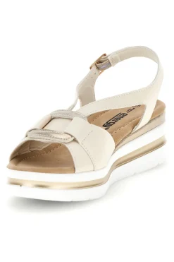 Sandali beige con fasce incrociate e memory soft E490-ENERGY Hot