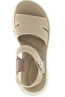 Sandali beige con fasce in mesh suola comfort G80634-PLOCADI Best