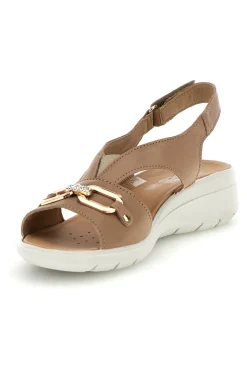 Sandali beige con fascia e morsetto 1079305419213-IMAC Discount