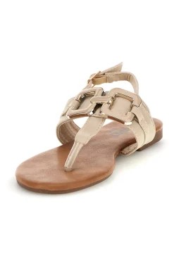 Sandali beige con infradito e morsetto PREA3572-THE FIRST CHIC Sale