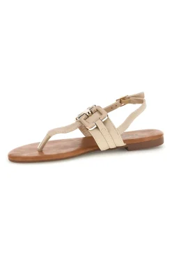 Sandali beige con infradito e morsetto PREA3572-THE FIRST CHIC Sale