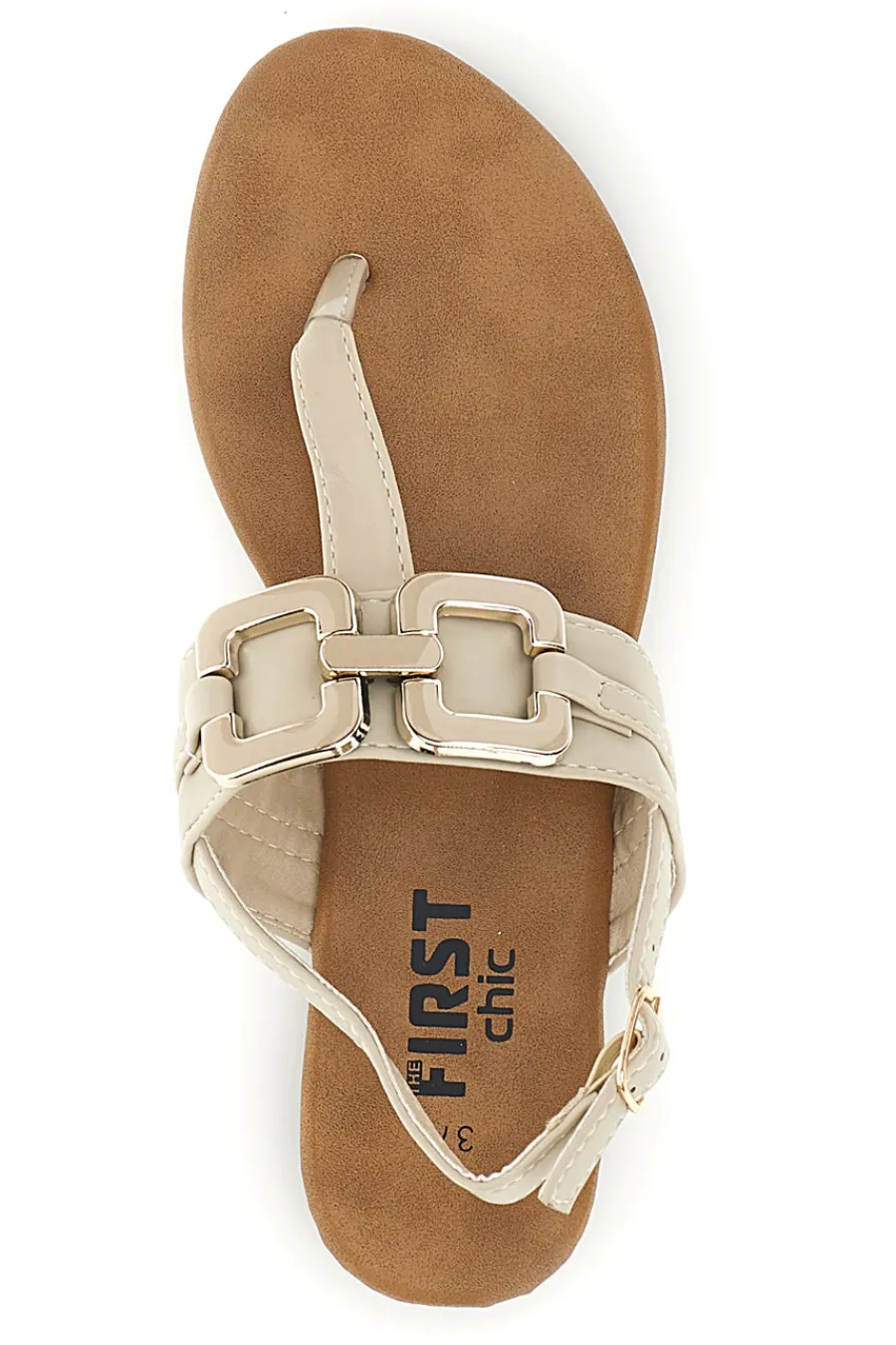 Sandali beige con infradito e morsetto PREA3572-THE FIRST CHIC Sale