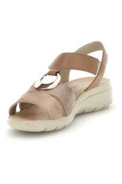 Sandali beige con sottopiede in vera pelle super comfort e sistema anti-shock 1079705419213-IMAC Hot