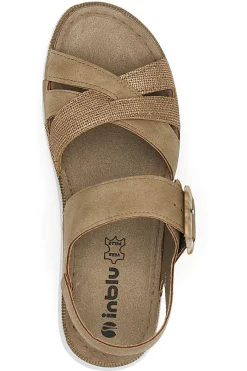 Sandali beige con sottopiede comfort In Blu 47CN-INBLU Best