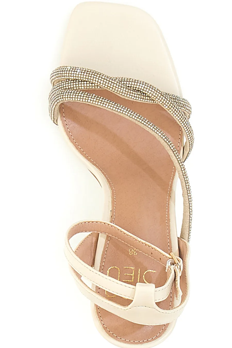 Sandali con strass e tacco alto 1625-MON DIEU Sale