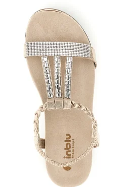 Sandali beige con strass 56 SA-INBLU Best